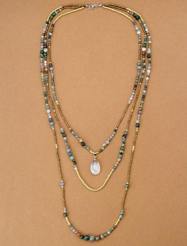 Indian Onyx Teardrop Necklace-Your Soul Place